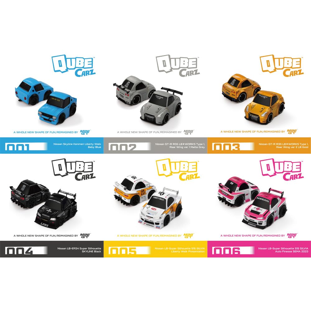 Amazon | MINI GT 1:64 スケール MINI GT 1/64 QUBE CARZ SERIES 1